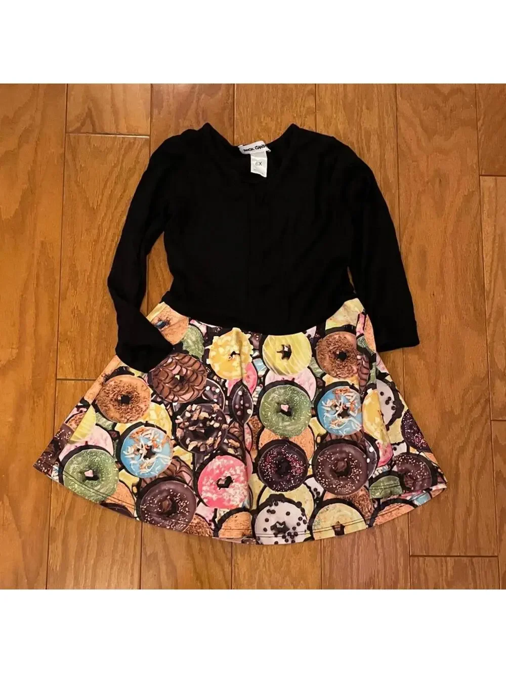 Rock & Candy Girls Donut Print Dress Size 6 Skater Fit & Flare Novelty Party